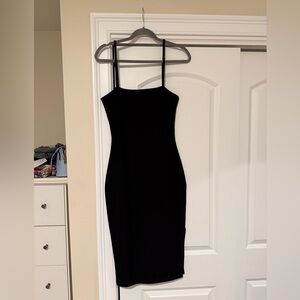 Lulu's Classic Black Strap Dress Size Small